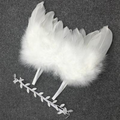 China European and American wholesale multi-functional baby leaves hair band set newborn photos Angel Feather Photography Props for sale