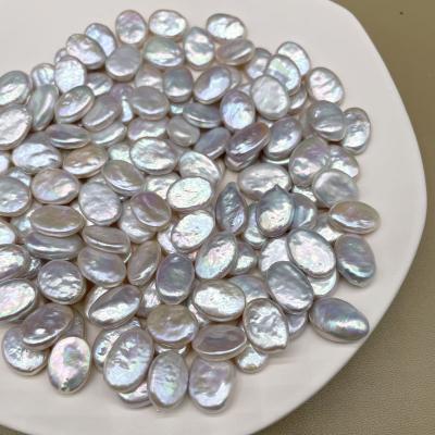 China Freshwater Pearl Cultured Ellipse Coin Shape Loose Freshwater Pearl Wholesale for sale