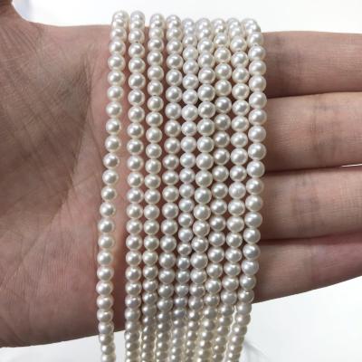 China Small Round Freshwater Pearl Freshwater Pearl Beads Beads String Semi-Product 3.5-4mm Strong Light Is Basically Round And Basically Flaw for sale