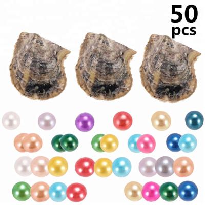 China Free Shipping DIY Jewelry 50pcs 6-8mm AAAA Mix 30 Colors Single, Twin, Triplet and Quadruple Round Pearls in Akoya Oysters Individually Wrap for sale