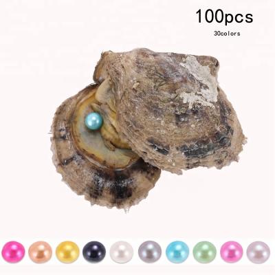 China DIY Jewelry Wholesale 6-8mm Mixed 30 Colors Round Vacuum Packed Akoya Oysters AAAA Pearl For Women Bead Party DIY Jewelry for sale