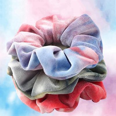 China Child Woman Gift HZO-18059 New Style Dyed Tiing Elastic Hair Tie For Women Hair Grow Ring Stars Hair Ties Crunchies for sale