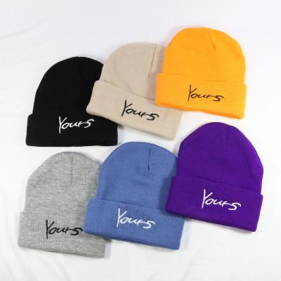 China HZM-18512 JOINT Design Your Own Logo Beanies Acrylic Knit Embroidery Winter Hats, Custom Beanie Hats for sale