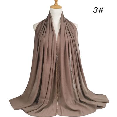 China HZW-19004 Muslim Women Kid Gift Women Hijab Wrap Head Scarf Shawl Lace Applique Muslim With Rhinestones for sale