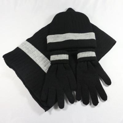 China HZM-18020 Winter JOINT Hats Gloves For Men Knit Warm Snow Ski Outdoor Caps Touch Screen Mittens for sale