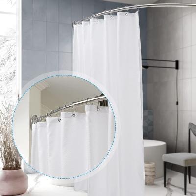 China Viable Polished Curved Adjustable Aluminum Curtain Rod Wholesale Shower Accessories Curtain Poles Shower Curtain Poles for sale