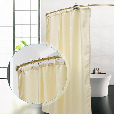 China Rustproof Curved Shower Rod Tension Rod 50-72 Inch Adjustable Aluminum Curtain Pole Shower Rod Gold Rustproof Curved Shower for sale