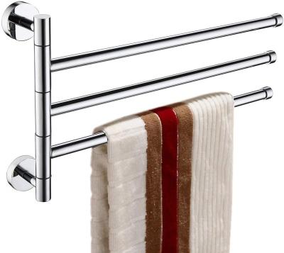 China Swivel Bars Bathroom Towel Rack Hanger Rack Rust Proof Wall Mounted Organizer for sale