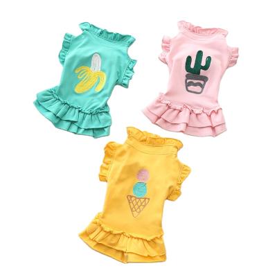 China Stocked Pet Skirt Pet Summer Vest Skirt Accessories Designers Small Dog Clothes for sale