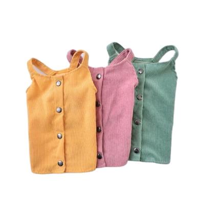 China Factory Price Pet Apparel Dog Stocked Vest A Halter Top With Buttons Dog Apparel for sale