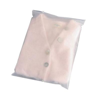 China Recyclable Biodegradable Reusable Zipper Pouch PE Zipper Storage Garment Clear Ziplock Bag For Cloth for sale