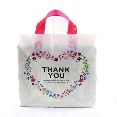 China Hot Sale Promotional Recyclable Logo Tote Plastic Shopping Bag Custom Made Environmentally Friendly for sale