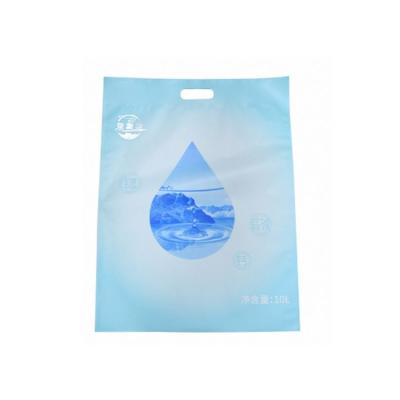 China Recyclable Custom Logo Personalized Merchandise Die Cut Printed Plastic Shopping Bag With Handle for sale