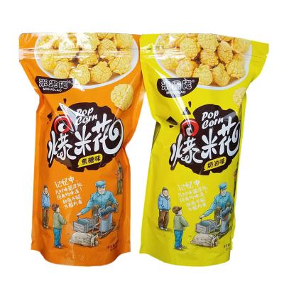 China Recyclable Laminated Custom Potato Chips Snack Food Packaging Plastic Popcorn Bags for sale