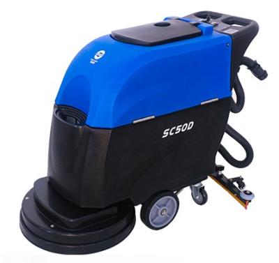 China Super High Quality SC50D Hotels Battery Powered Walk Behind Automatic Floor Scrubber Electric Floor Scrubber For Hotel Schools for sale