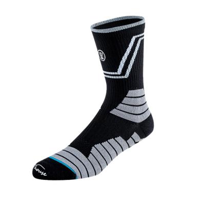 China China Product Breathable Badminton Middle Tube Breathable Stripe Sports Socks For Men for sale