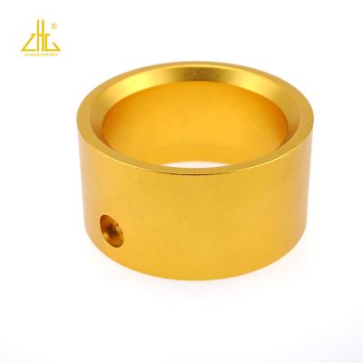 China Decorations Gold Aluminum Ring/CNC Aluminum Pipe/Anodizing Aluminum Profile Ring for sale