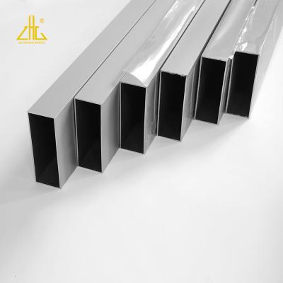 China Decoration Aluminum Rectangular Tube Sizes 150*150 150*30 200*50 300*50 Aluminum Decorative Square Tubing Powder Coating for sale