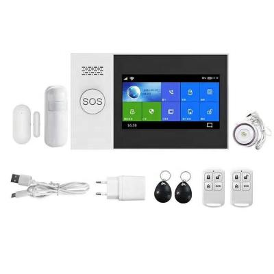 China Wireless Burglar Alarm Security System Kit Support Arabic Touch Screen GSM Wifi Tuya Home Menu for sale