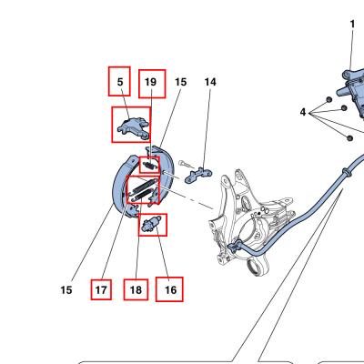 China Para a Ferrari 458 488 F12 Kit de reparação de travões de mão da Califórnia OEM 186572 240947 243123 240952 254156 à venda