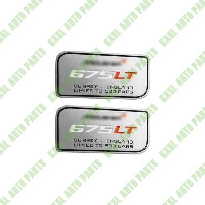 China 1 paar voor Mclaren 675LT Trim Metal Naambord Logo Badge, Aluminium Naambord Sign Te koop