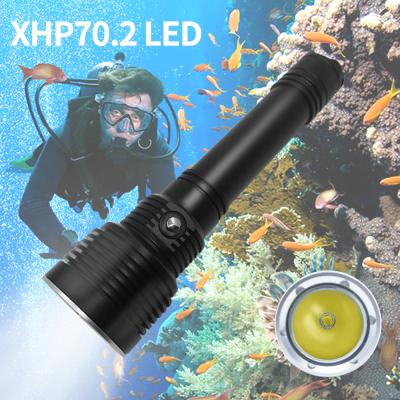 China High Power 4000 Lumen XHP70 D170 Handheld Led Torch Camping Dive Torch Dive Flashlights Flashlights for sale