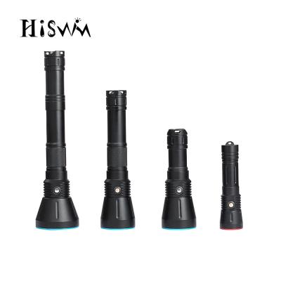 China HISWN 3x P70 LED Flashlight 10000lumens Aluminum Scuba Diving Flashlight Powerful Diving Torch Underwater Light DV18-P70 for sale