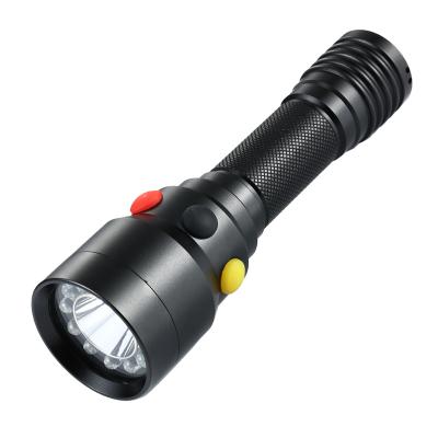 China Outdoor XPE LED 18650 Night Rescue Magnet Lighting Torch Railroad Emergency Signal Lamp Red White Green Yellow Flashlight for sale