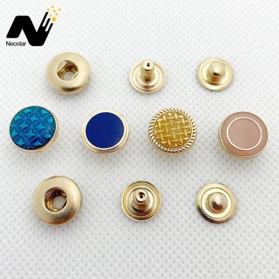 China Custom Brand Logo Engraved Metal Men Shirt Washable Antioxidant Color Buttons For Coat for sale