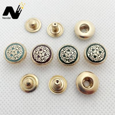 China Washable Cheap Price Gold Color Plating Thobe Metal Press Snap Buttons In Low for sale