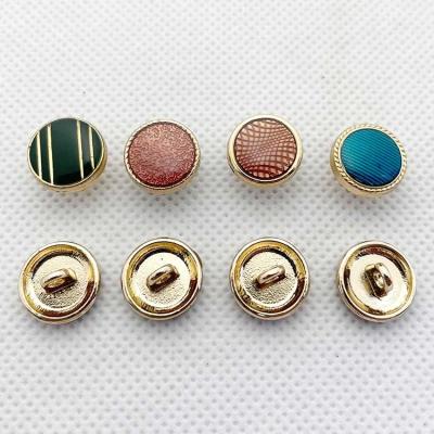 China Wholesale Gold Washable Logo Shirt Metal Shank Buttons Custom 12MM Fancy Clothing Buttons For Clothing for sale