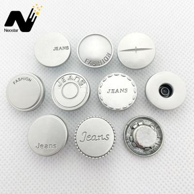 China Button factory OEM ODM name metal washable letter engraved jeans buttons rivet for sale for sale