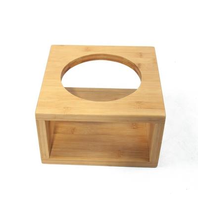 China Cats Custom Bamboo Pet Accessories Single Raised Pet Feeder Bowl Holder Stand For Dogs Cats for sale