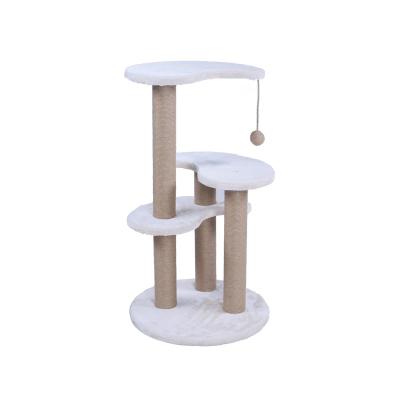 China New Arrival Sustainable Jute Cat House Scratcher Climbing Tower Cat Tree for sale