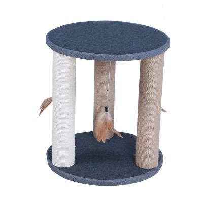 China Manufacturer Viable Wholesale Customized Cat Sisal Scratching Condo Cat Tree With Interactive Toys for sale