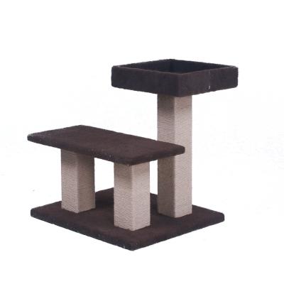 China Sustainable Wholesale Sisal Castle Scratcher Pet Scratcher Housing Furniture Wooden Tower Cat Tree for sale