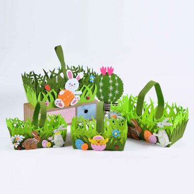 China New Product Hot Cute Environmentally Friendly Handmade Easter Bunny Shopping Sale Basket for sale