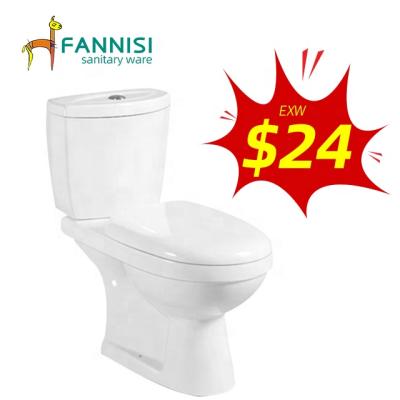 China FANNISI Best Selling Cheaper Double-flush In Ghana Nigeria Philippines Wash Down Two Piece Bathroom Toilet for sale