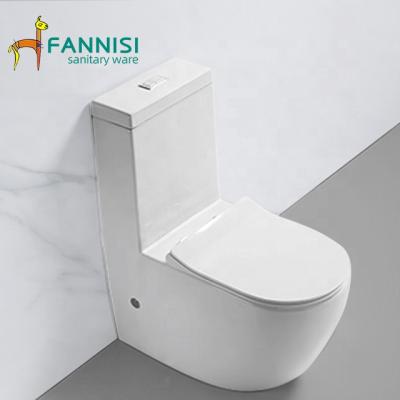 China FANNISI Brazil Sanitary Double-Flow One Piece Toilet Take Care Bathroom Double Lavatory Toilet for sale