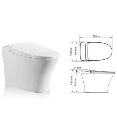 China 8318G Automatic Operation Bathroom Wholesale Restroom Toilet Seat Cover One-Piece Auto Flush Smart Toilet for sale