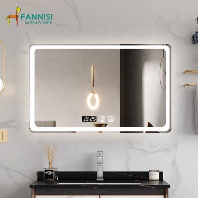 China Aluminum Frameless Water Proof One Color Led Mirror Light Fogproof Bathroom Magnifying Smart Mirror for sale