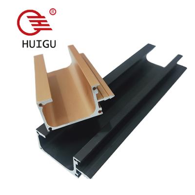 China China Supplier Traditional Aluminum Profiles Gold Extrusion Handle Aluminum Profile For Wardrobe for sale