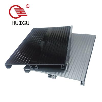 China Black Coating Extruded Plastic / Modern Aluminum Skirting Board Profile for sale