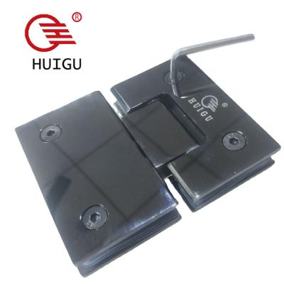 China 180 Degree Modern Show Glass Door Hinge Stainless Steel Bathroom Flange for sale