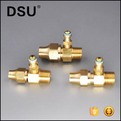 China Gas Gauge Test Point Brass Gas Fittings With Brass Flare Union for sale