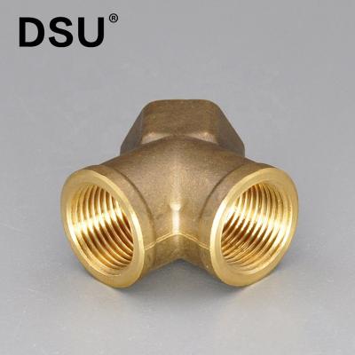 China Connect Brass Female Pipes Y Type Fitting Three Way Brass Female Thread Y Pipe Fittings Connector for sale