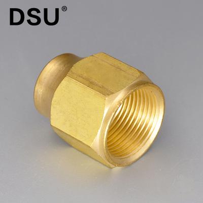 China Connect Hose Brass Flare Nut Brass Flare Tube Fittings SAE Short Flare Nut 3/8