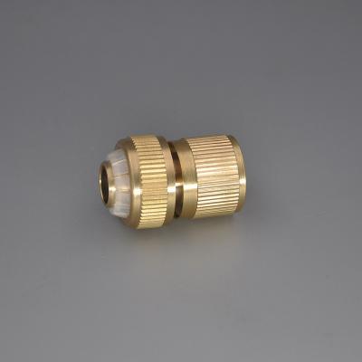 China Garden Tools Garden Hose Connector Quick Fitting Brass 5/8 Inch Garden Hose Connector Easy Connect Fitting for sale