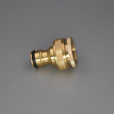 China Garden Tools Brass Hose Quick Connect Garden Hose Faucet Connector 1/2 Inch To 3 4 Inch Hose Brass Fittings Water Hose Faucet Adapter for sale