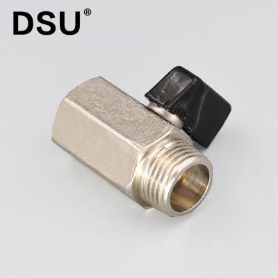 China General 1/4, 3/8, 1/2 inch bsp brass male female thread mini ball valve for sale